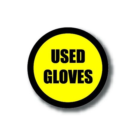 Ergomat 6in CIRCLE SIGNS Used Gloves DSV-SIGN 36 #6157 -UEN